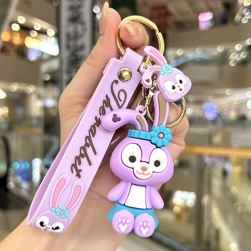 Manufacturer Shi Daila StellaLou Pendant Trending Cartoon Rabbit Doll Car Key Ring Bag Hanging Ornaments Gift