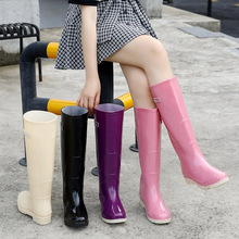 新款雨鞋时尚高筒女春秋雨季防水外穿耐磨休闲防滑显瘦厚底雨靴