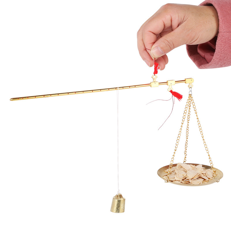 中药小铜秤 药材戳子秤  制小秤药秤克称 食品厨房铜称可定抓周秤