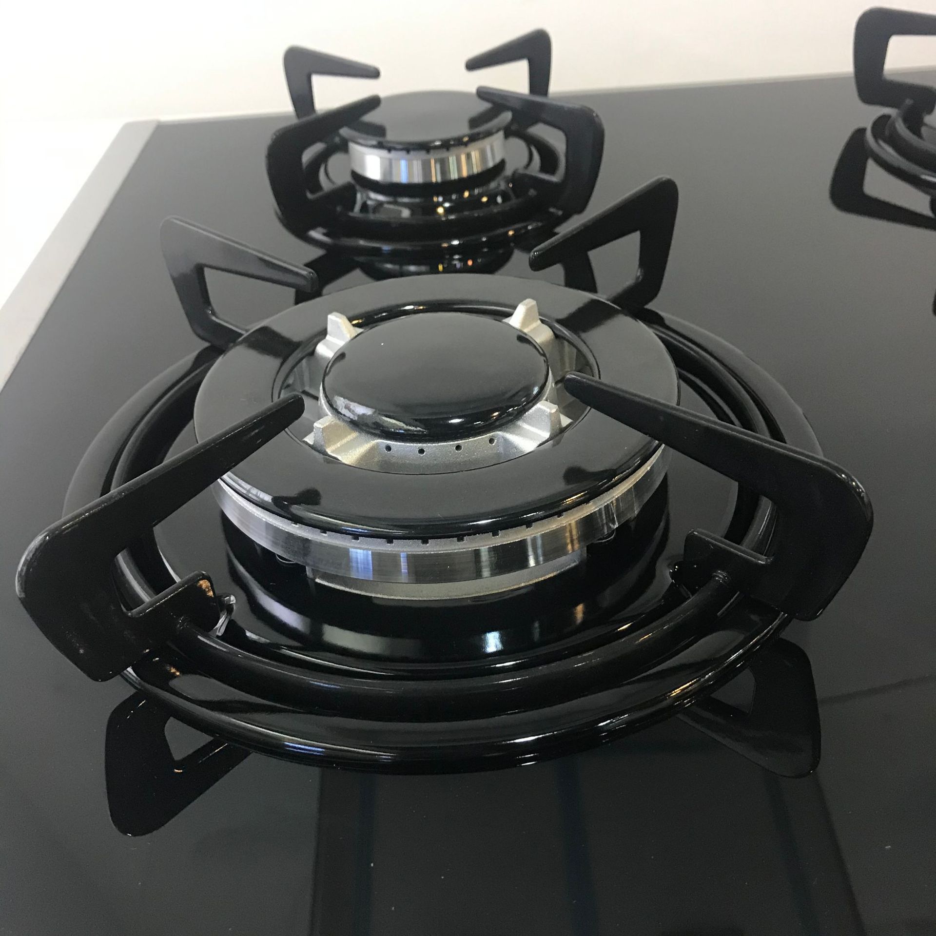 外销跨境电商 黑色钢化玻璃四眼燃气灶