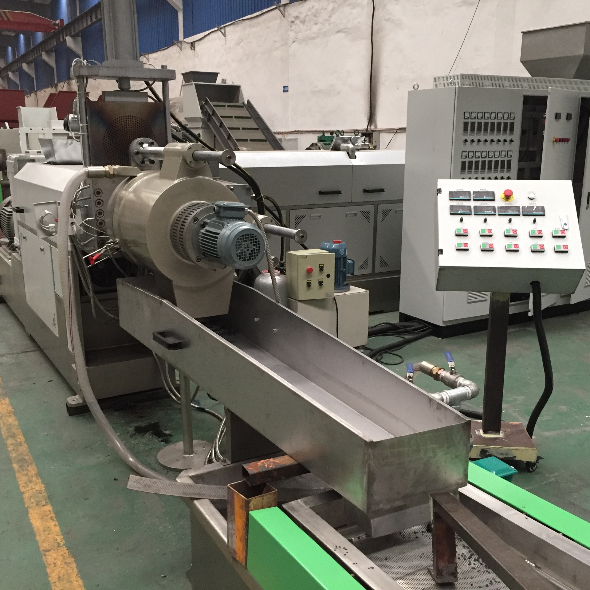 厂家供应pe牛奶片回收造粒机 sj120单螺杆塑料水环造粒生产线