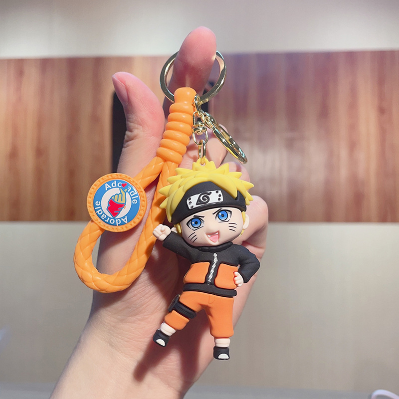 PVC New Anime Naruto Keychain Figurine Doll Pendant Car Key Chain Bag Ornaments Wholesale