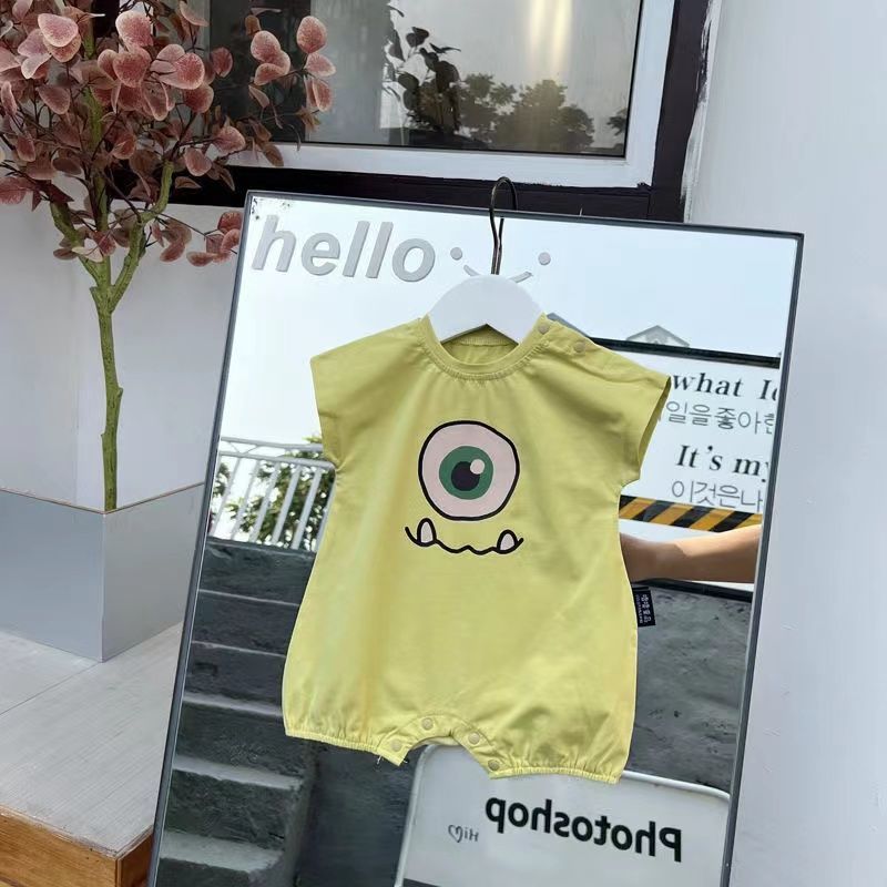 Baby Clothes Summer Thin Baby Jumpsuit Summer Sleeveless Vest Newborn Cute Super Cute Cartoon Romper