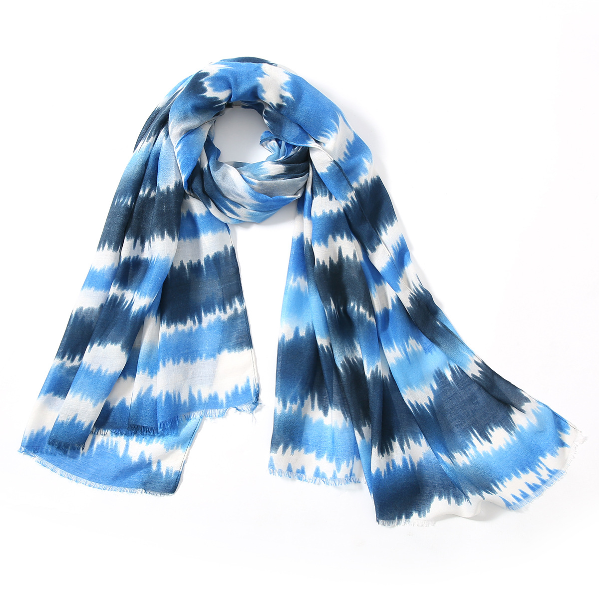 One-Piece Delivery New Export European and American Fashion Printed Cotton and Linen Scarf Women's Shawl Factory Wholesale