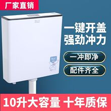 德国进口厕所冲水箱蹲便器加厚水箱家用卫生间挂墙式蹲坑冲水器蹲