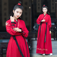 原创刺绣传统汉服情侣男女CP交领中国风复古学生民族风表演套装