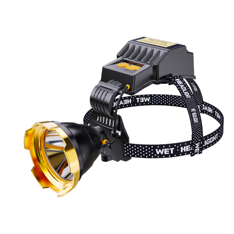 新款头灯强光远射头戴式安全帽led矿灯充电户外应急照明感应头灯