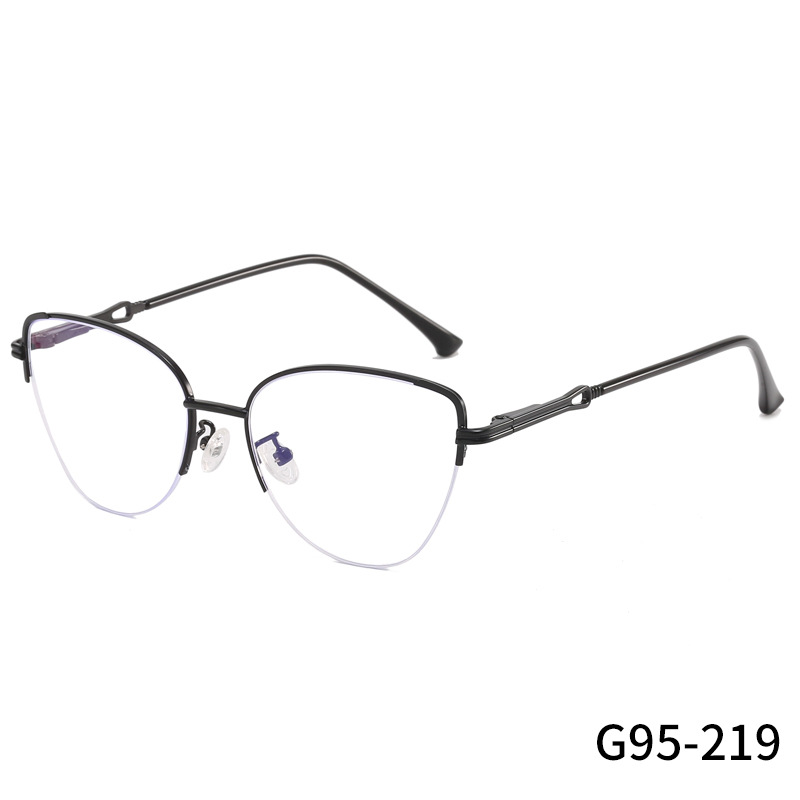 2023 New Plain Glasses Metal Frame Glasses Artistic Optical Glasses Frame Glasses Frame Men and Women Fashion Mirror