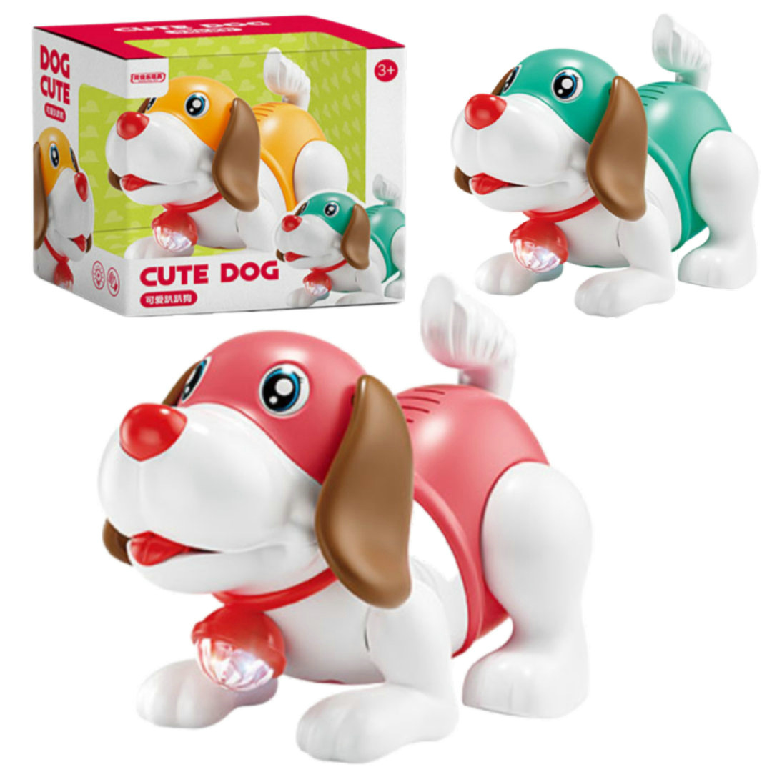 电动声光行走趴趴狗998-31万向卡通仿真动物地摊儿童玩具批发
