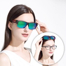 新款男女同款近视墨镜半框偏光套镜网红太阳眼镜驾驶防紫外线9618