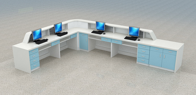 批发现代简约医院导医台诊所前台办公桌整形医院护士站吧台服务台