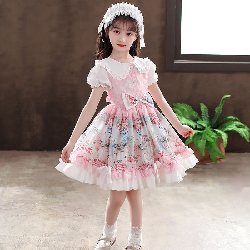 儿童lolita裙2021新款夏连衣裙公主裙洋气夏款童装女童裙子女夏装