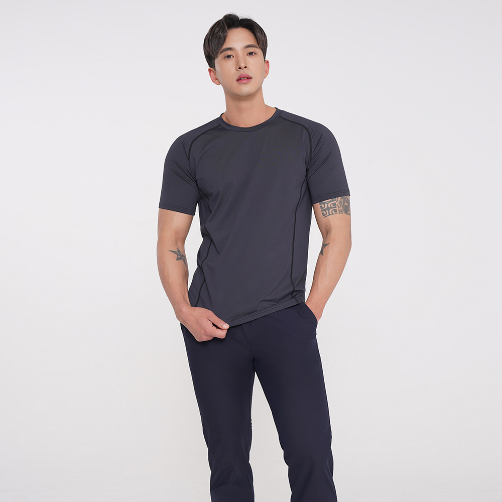 New Men's Slim Fit and Quick-Drying Training Long Sleeve T-shirt Sports Fitness Breathable Yoga Clothes