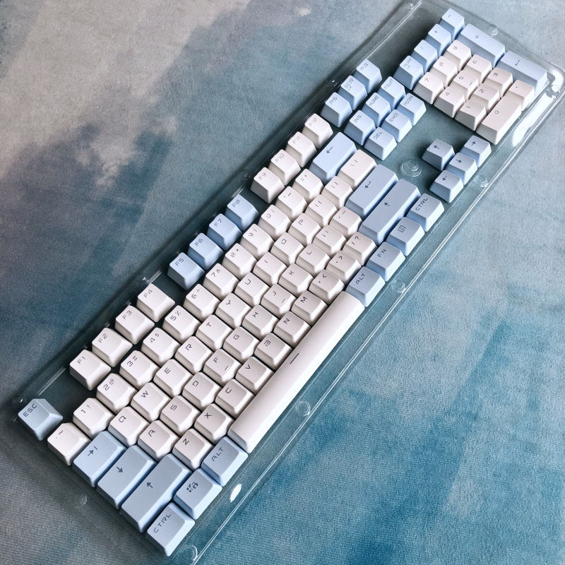 pbt双拼色键帽个性客制化透光游戏机械键盘键帽104/87键高度键帽