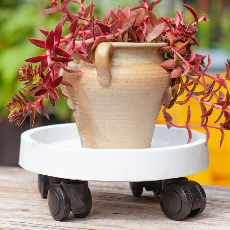 圆形万向轮花盆托盘带轮底座移动底盘接水盘垫北欧风大号承重家用