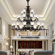 简约现代客厅吊灯创意美式卧室灯饰轻奢复式楼三层大厅灯餐厅灯具