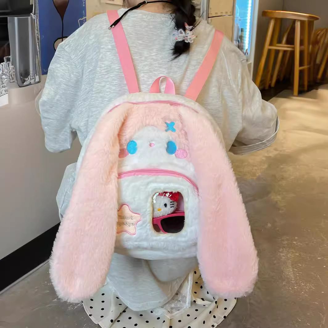 小红书新款可爱大耳朵小狗双肩包洛丽塔书包卡通幼儿园学生小背包