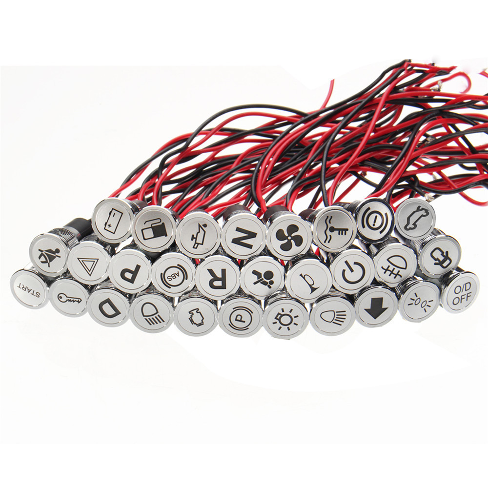 8 mm金属 led 仪表板警告指示灯12-36v 转向灯信号