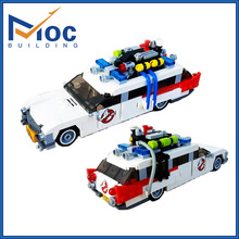 MOC小颗粒积木玩具Ecto-1 电影汽车积木 Diy 儿童赛车积木