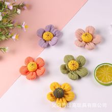 针织diy布艺充棉南瓜芯五瓣花朵配饰鞋花童袜手工花配件衣服辅料