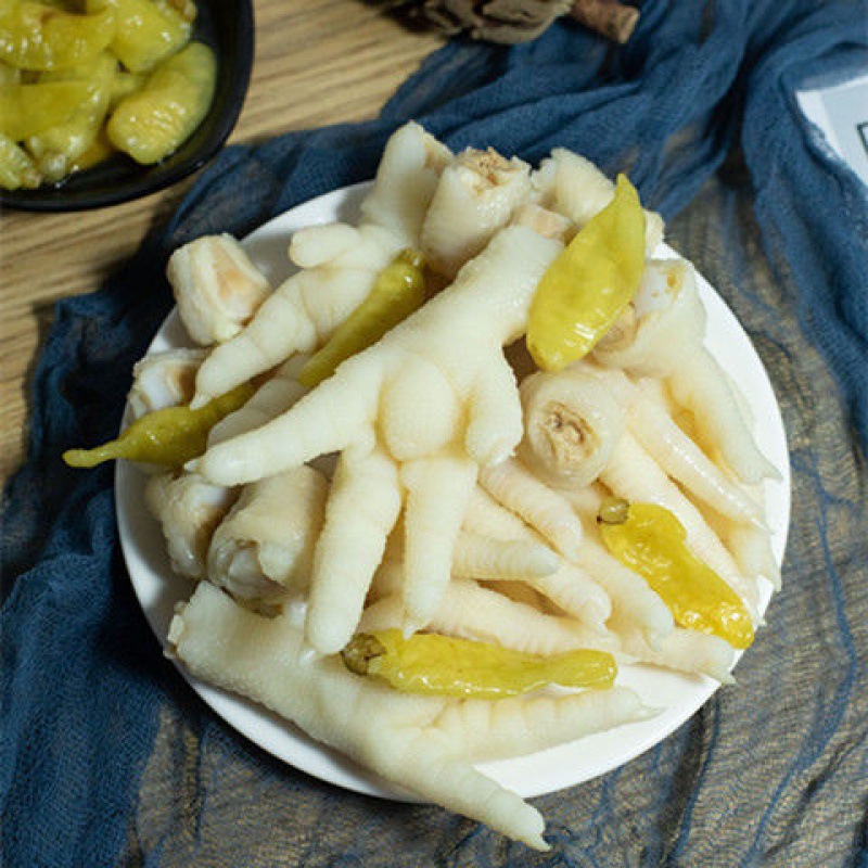 鸡爪酸辣泡椒凤爪500克解馋山椒凤爪骨宵夜休闲小吃零食特产一斤