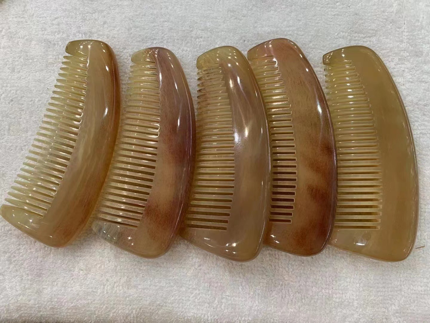 二等品羊角小胖梳小瑕庇牛角无柄密齿全齿包包梳短柄绵羊角梳子