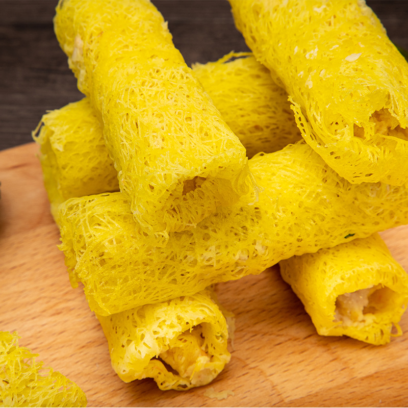 金丝海鲜虾卷 新鲜 海虾仁饼 米丝鱼卷 油炸火锅小吃250克