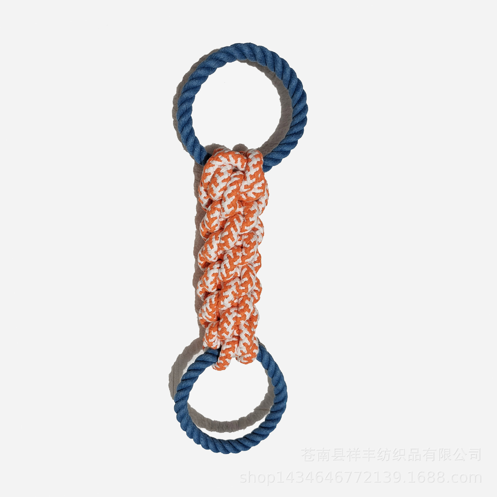 New Product Best-Selling Pet Cotton Rope Toy Bite-Resistant Molar Rod Rubber Ring Braided Rope Medium Large Dog Tug-of-War Interaction