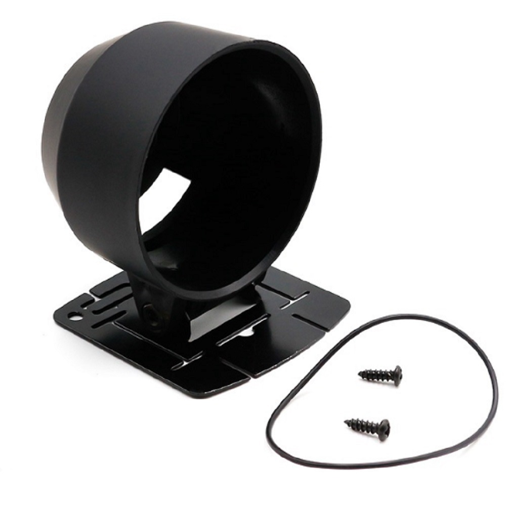 2.5寸（60mm)汽车仪表杯 黑色改装仪表支架 碳纹色仪表罩水平放置