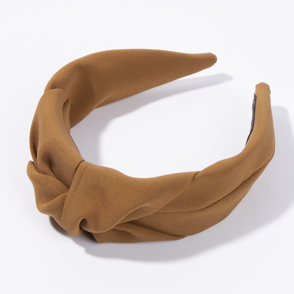 心喜饰品纯色布艺宽边褶皱打结发箍简约外出时尚束发头扣头饰h220