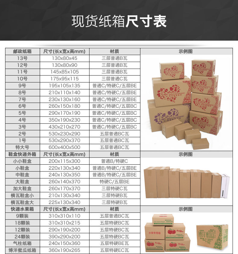 特尺寸纸箱扁形大开口纸箱快递箱子29x18x1028x22x1336x25x12