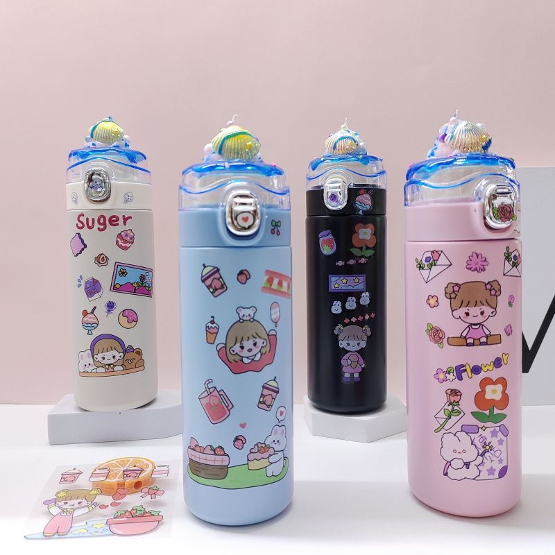 Factory Direct Sales Cross-Border 304 Stainless Steel Cup Body Pattern Sticker DIY Marine Shell Cake Thermos Cup 2