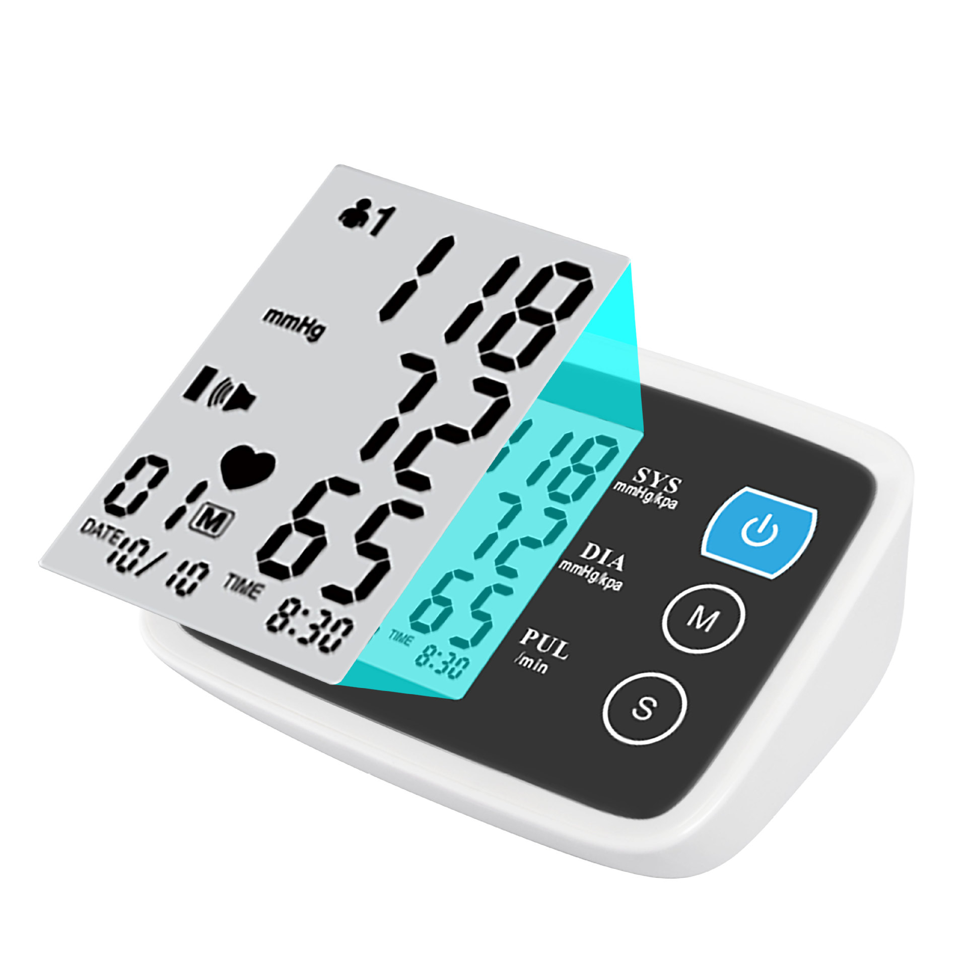 Cross-Border Gift Household Heart Rate Blood Pressure Detection Blood Pressure Measuring Instrument Electronic Sphygmomanometer Medical Sphygmomanometer