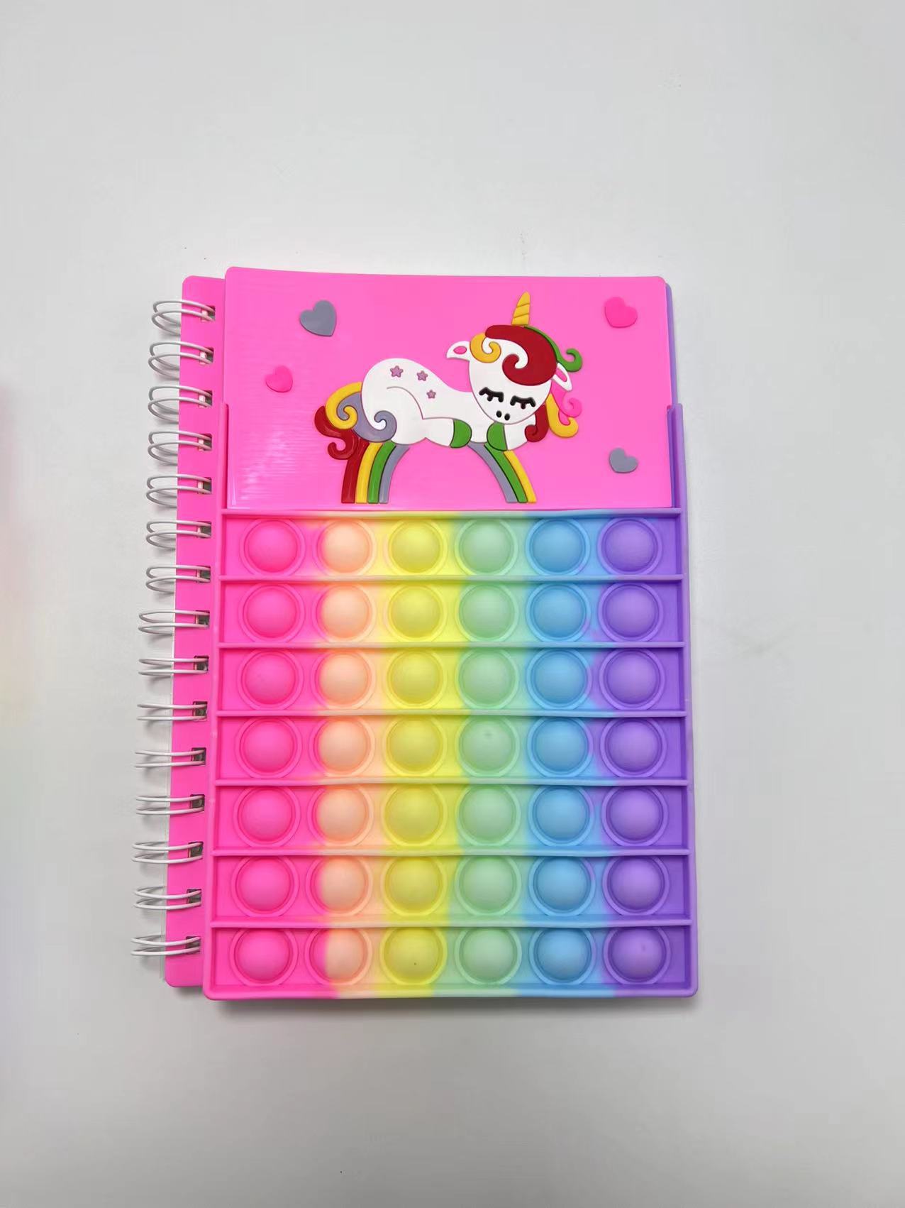 Decompression Press Silicone Deratization Pioneer Bubble Music A5 Cartoon Notebook Journal Coil Notebook Notepad