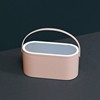 Led Light Storage Box Multi-Functional Dressing Mirror Hairdressing Mirror Fill Light Beauty Makeup Mirror European Ins Style Portable Belt