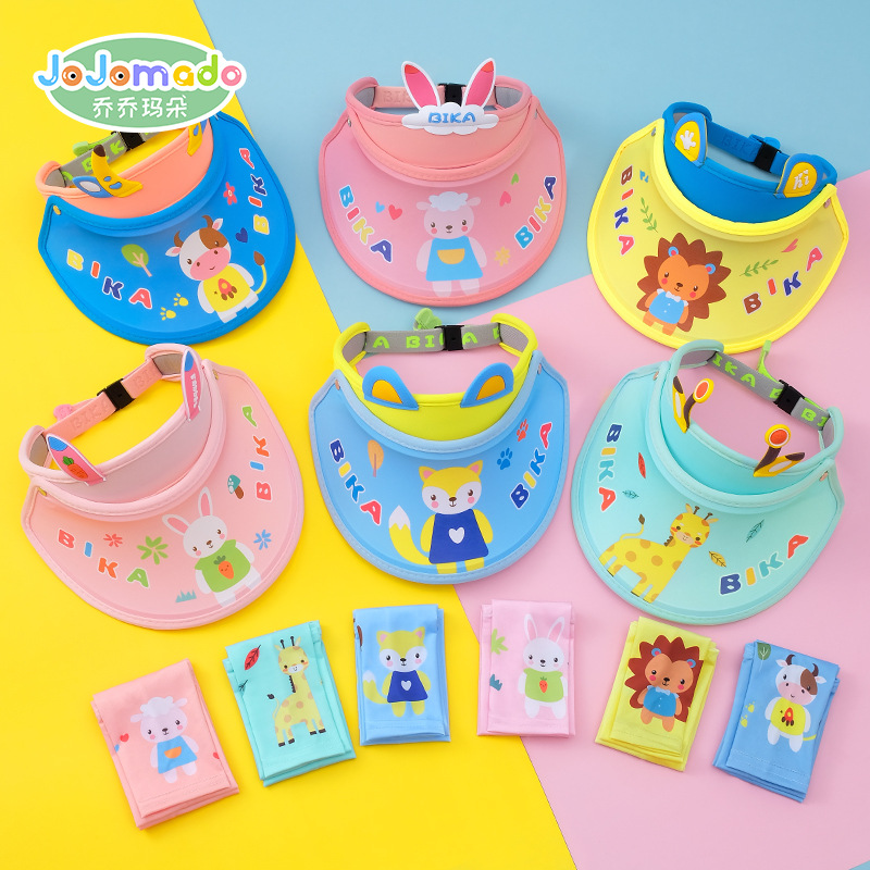 summer cartoon big brim sun-proof children topless hat cute animal boys and girls sun hat baby hat