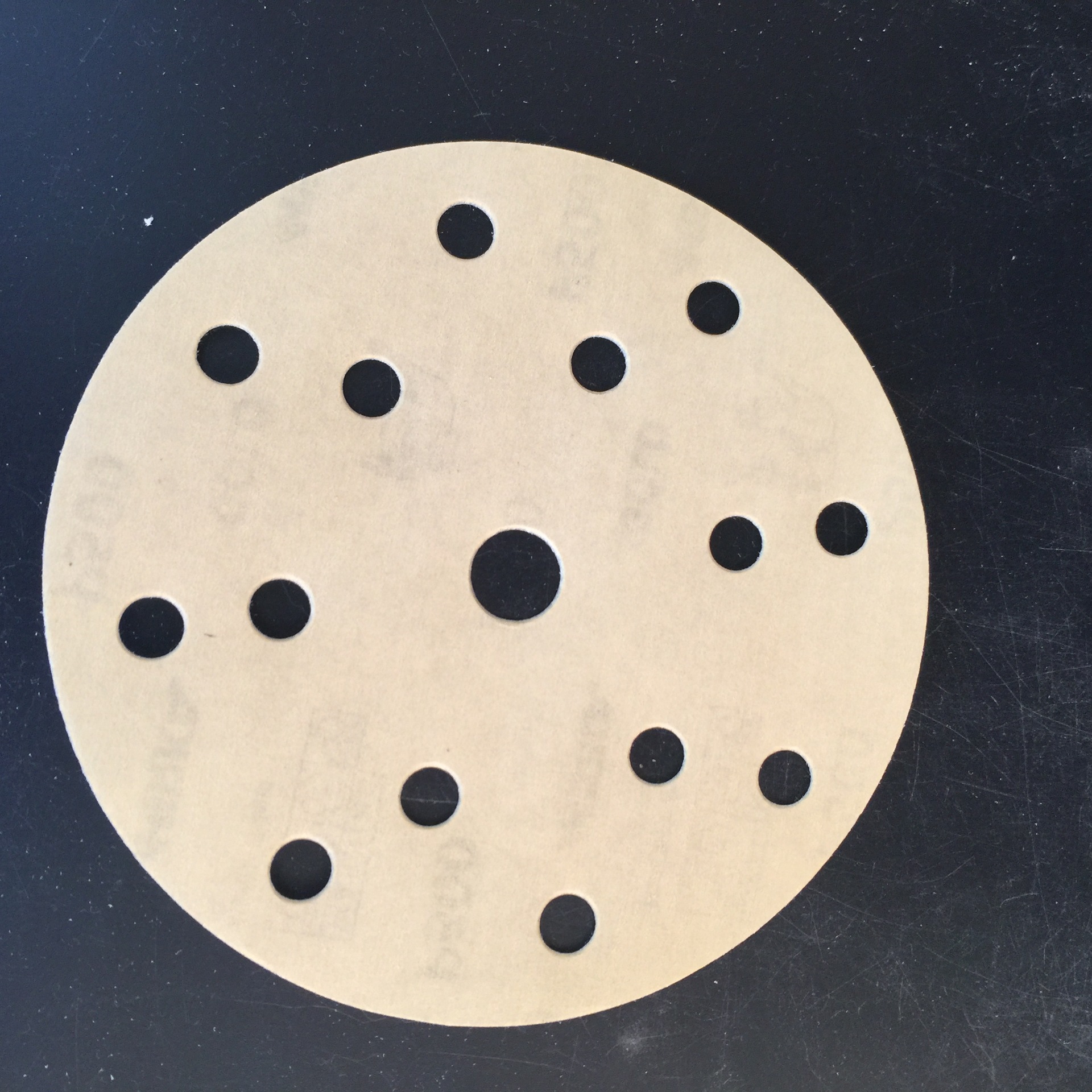 圆盘芬兰摩卡干磨砂纸 6寸15孔150mm金色打磨圆形植绒砂纸