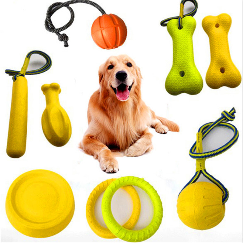 宠物狗狗eva训练飞盘训犬拉环耐咬磨牙宠物球浮水玩具