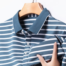 夏季宽松短袖T恤2024新款舒适透气百搭Polo领男士翻领休闲上衣潮