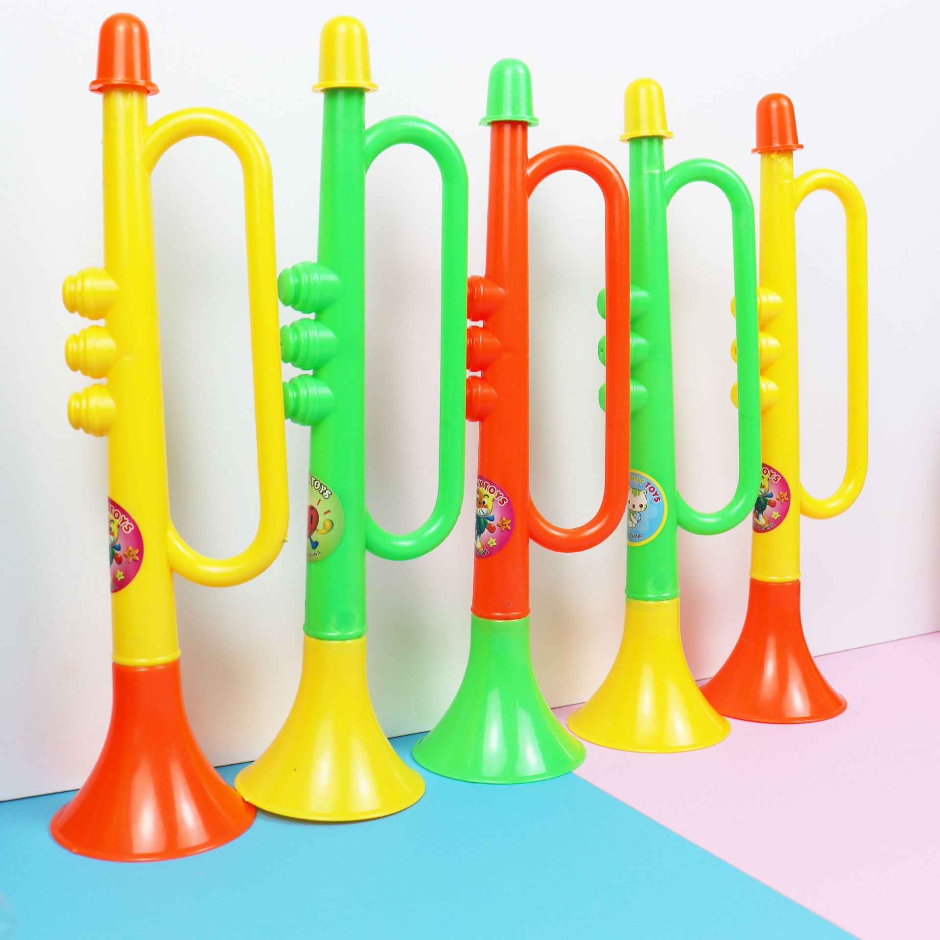 儿童小玩具可吹的双节小喇叭宝宝卡通塑料迷你喇叭吹乐器儿童礼物