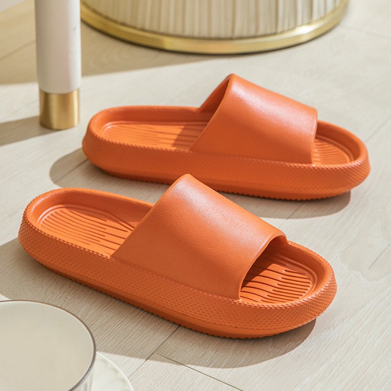 New Style Drooping Slippers 2023 Summer Women's Home Non-Slip Bathroom Bath Thick Bottom Couple Coconut Sandals Wholesale