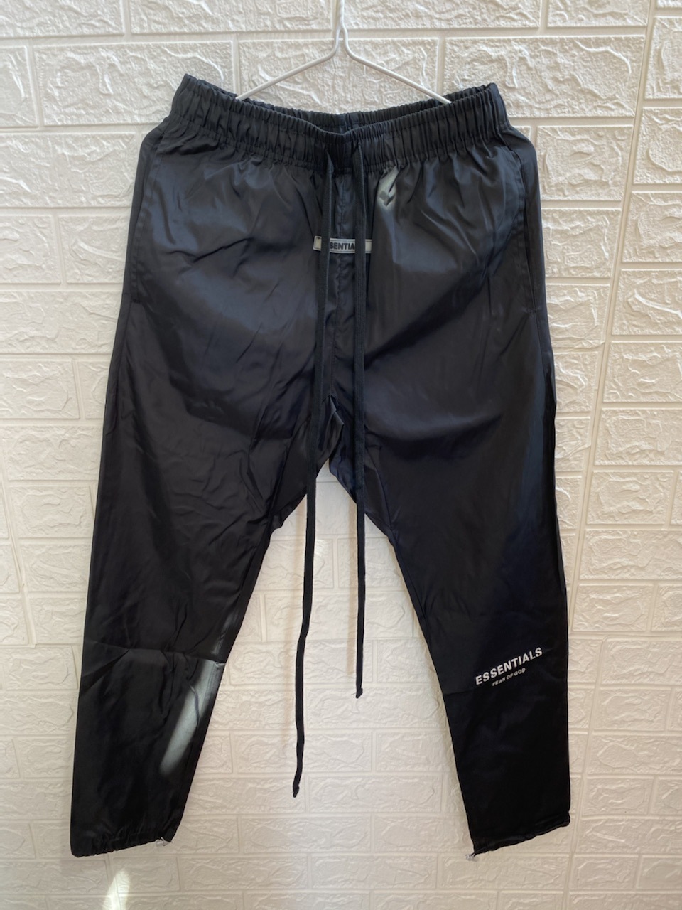 fog fear of god essentials 潮牌尼龙复线反光抽绳束口休闲裤