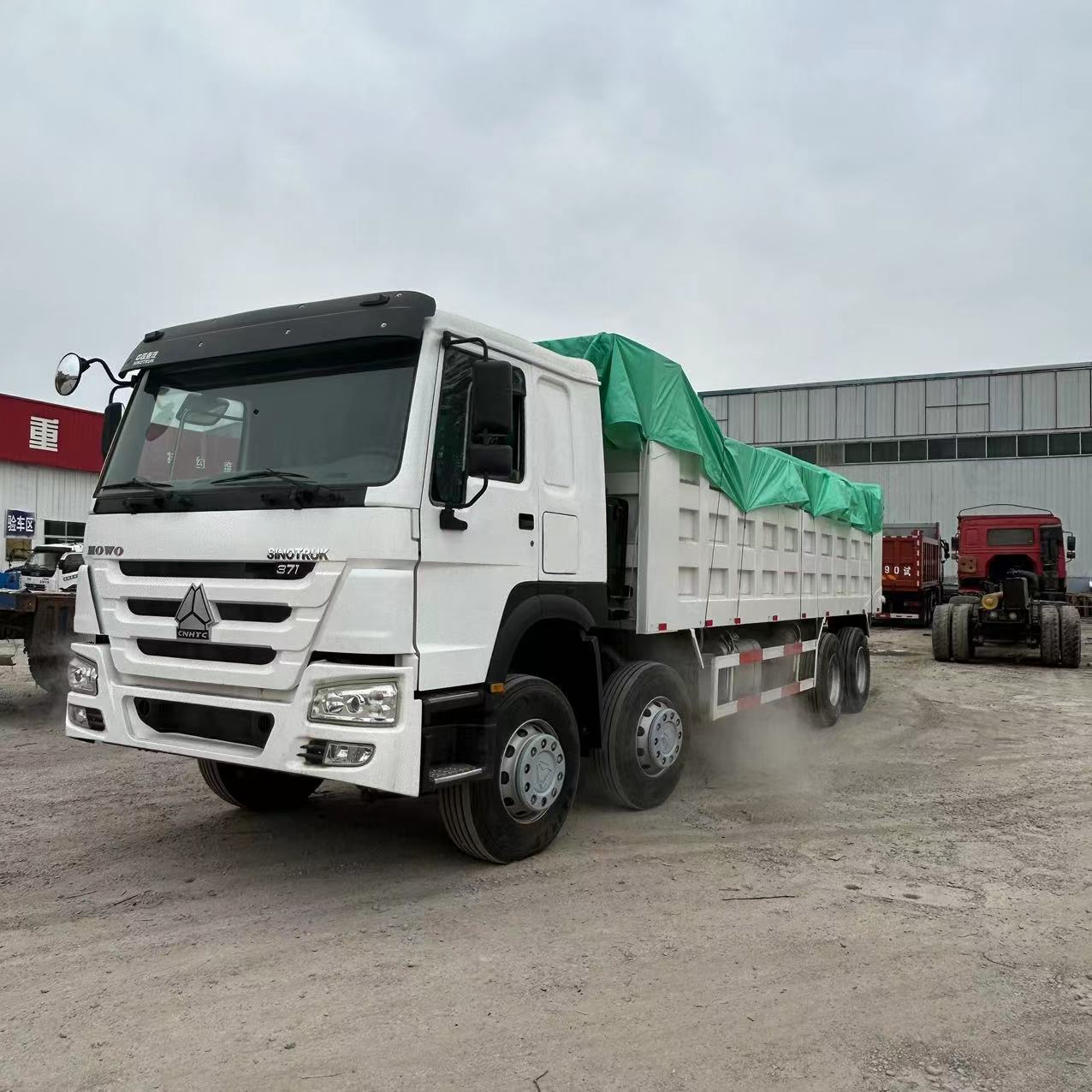 国三货运卡车 12轮渣土倾斜车 二手前四后八自卸车 出口非洲-阿里巴巴