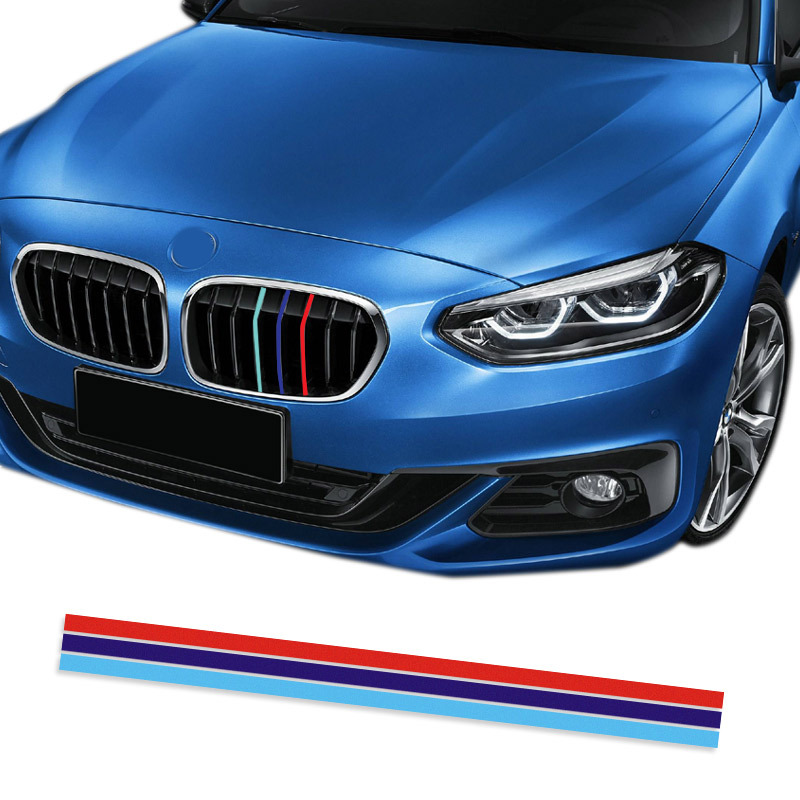 中网三色条跨境速卖通色车贴反光车身贴汽车贴纸中网批发