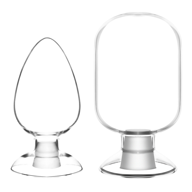 锥形鸡心瓶种子瓶样品瓶展示瓶透明玻璃瓶含胶塞实验室玻璃器皿