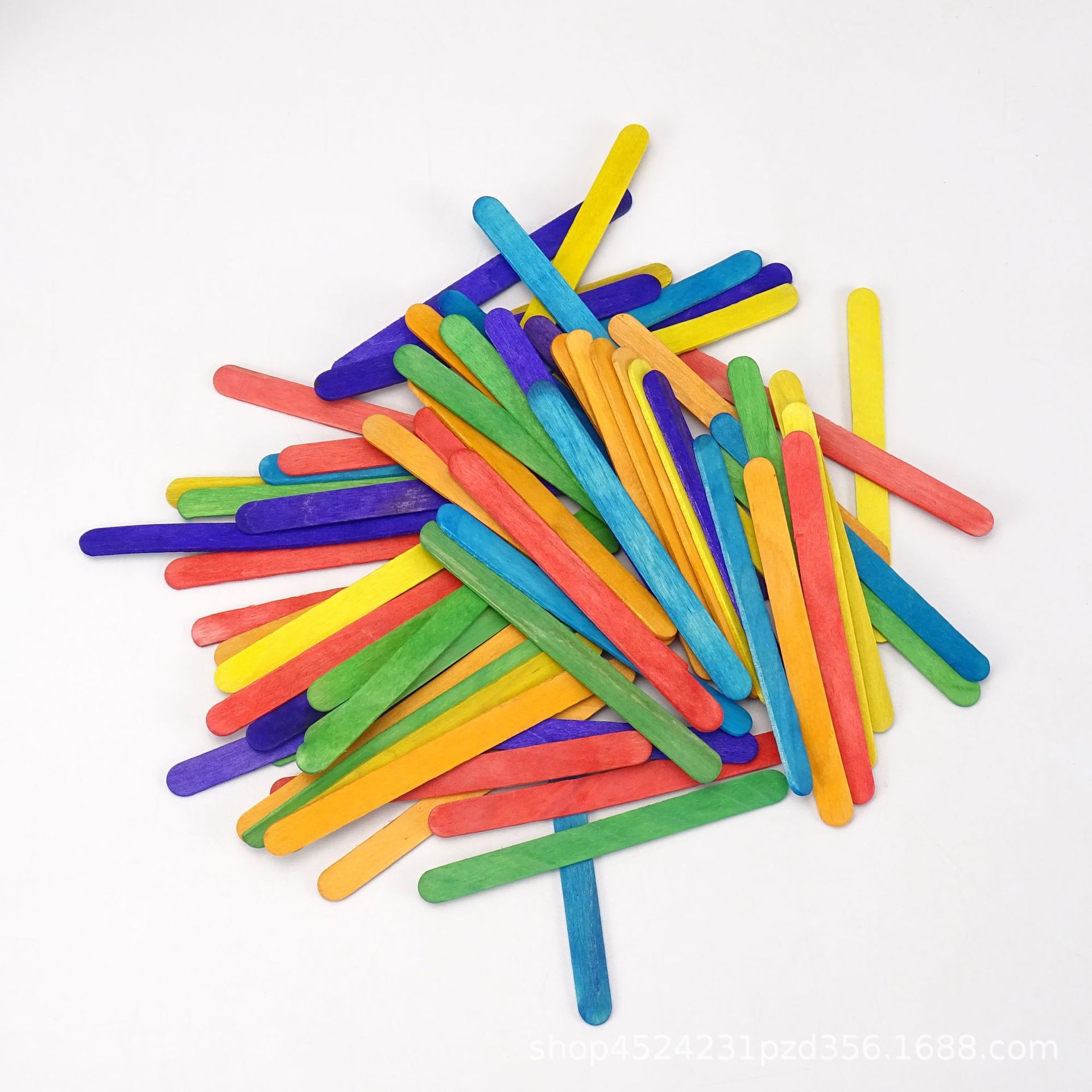 diy人工制作启蒙木条玩具木棒幼儿园创意材料原木色冰棒棍雪糕棒