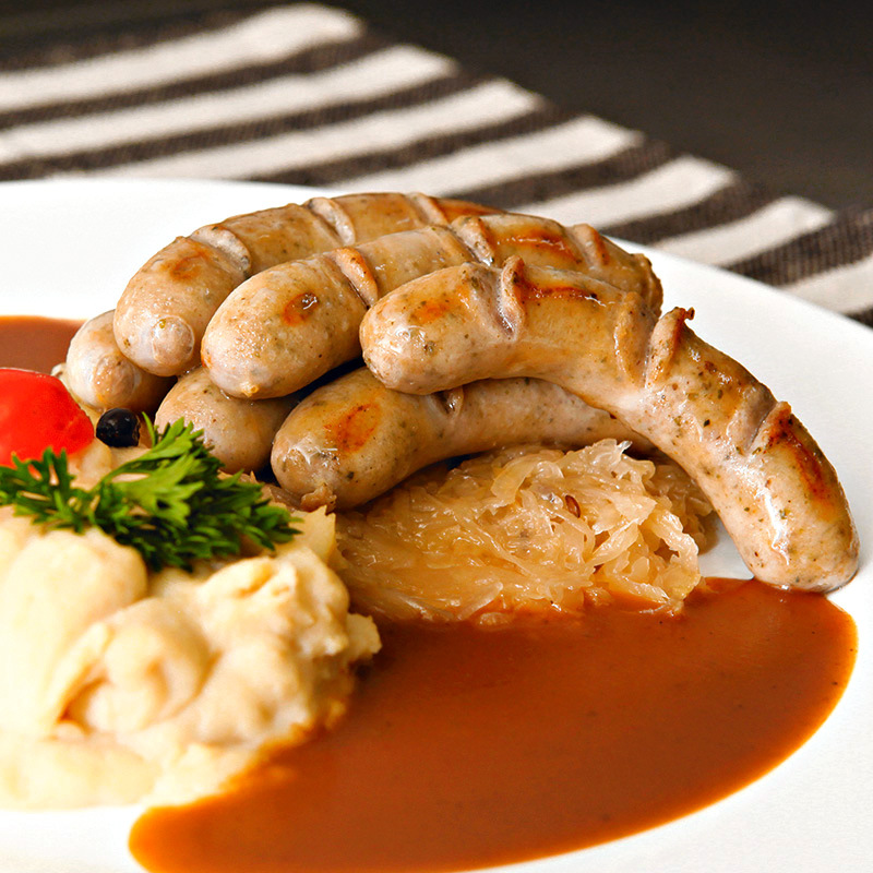 德国风味香肠图林根纽伦堡斤肉肠手工烤肠热狗早餐商用德式烤肠