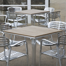户外桌椅庭院室外铝合金露天外摆休闲铁艺桌椅阳台不锈钢椅子组合