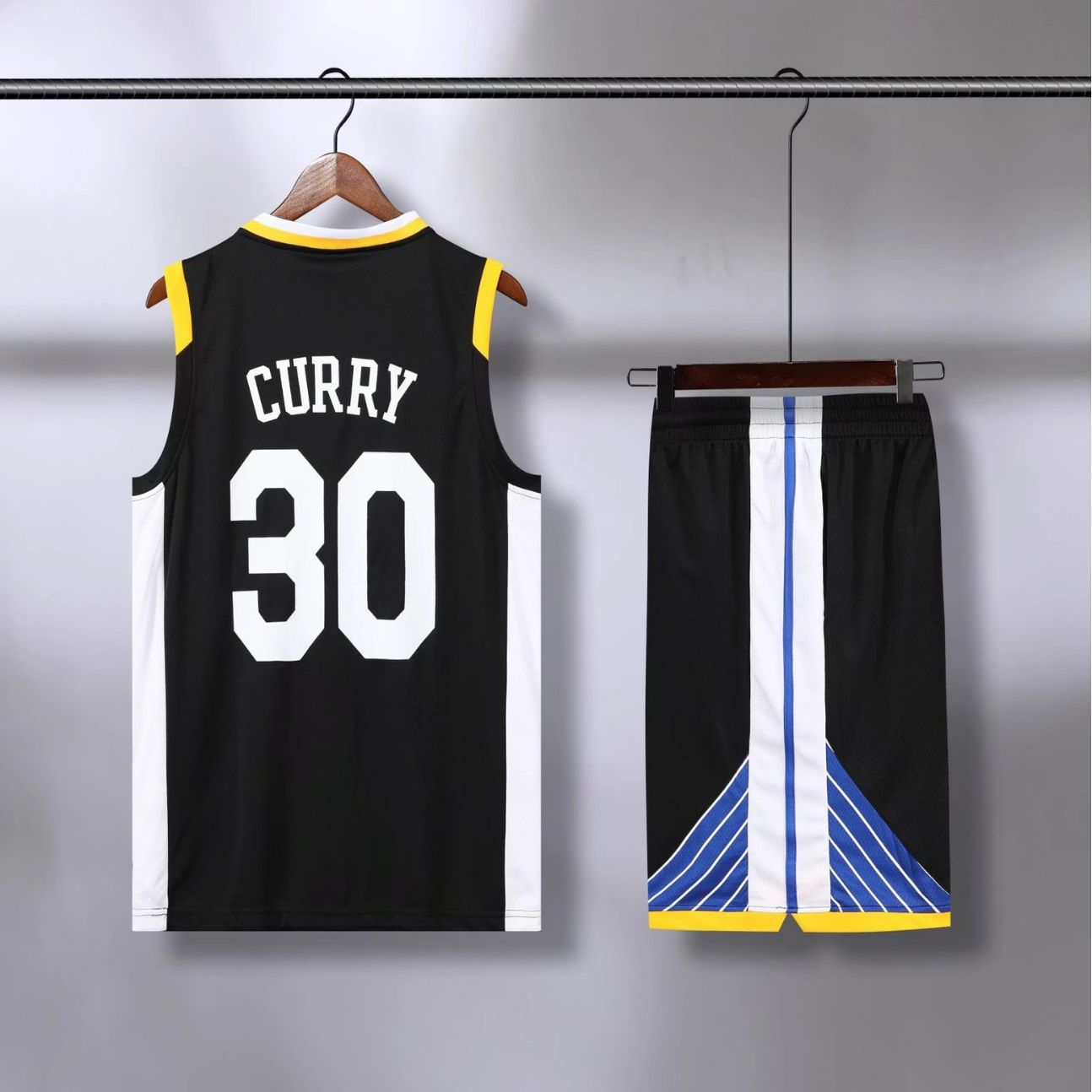 勇士队30号格林库里球衣套装夏季速干透气背心球服比赛运动队服