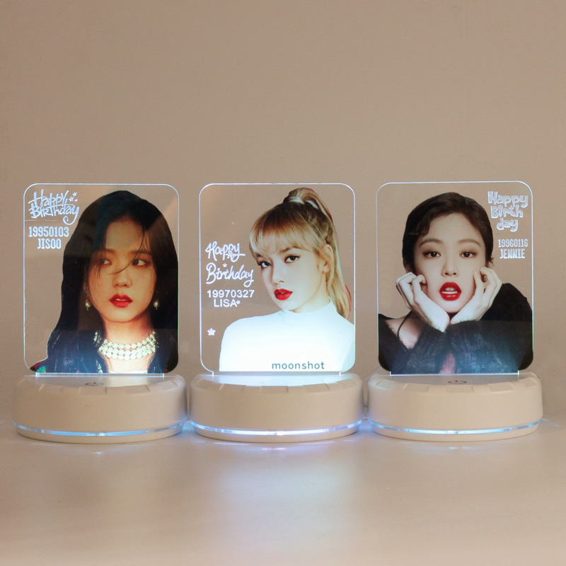 blackpink周边jennie智妮lisa朴彩英jisoo七彩led亚克力